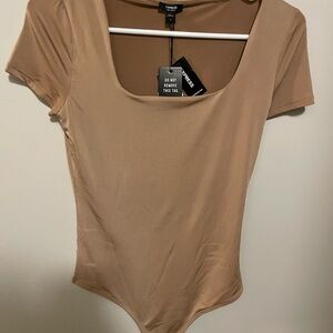 Express Tan Bodysuit Top